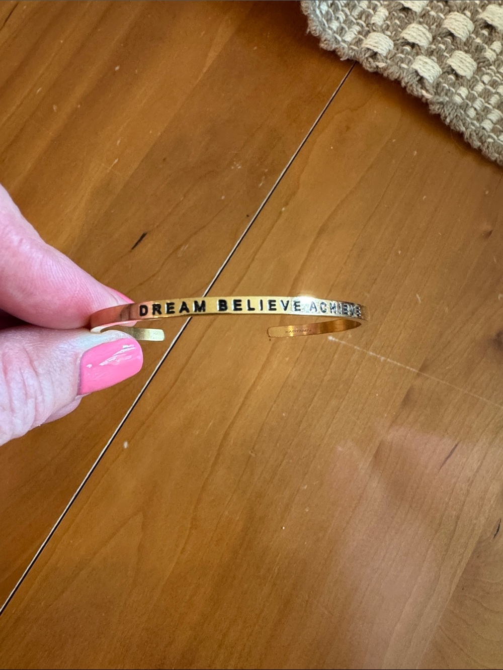 Mantraband Inspirational Cuff Bracelet - "Dream Believe Achieve"